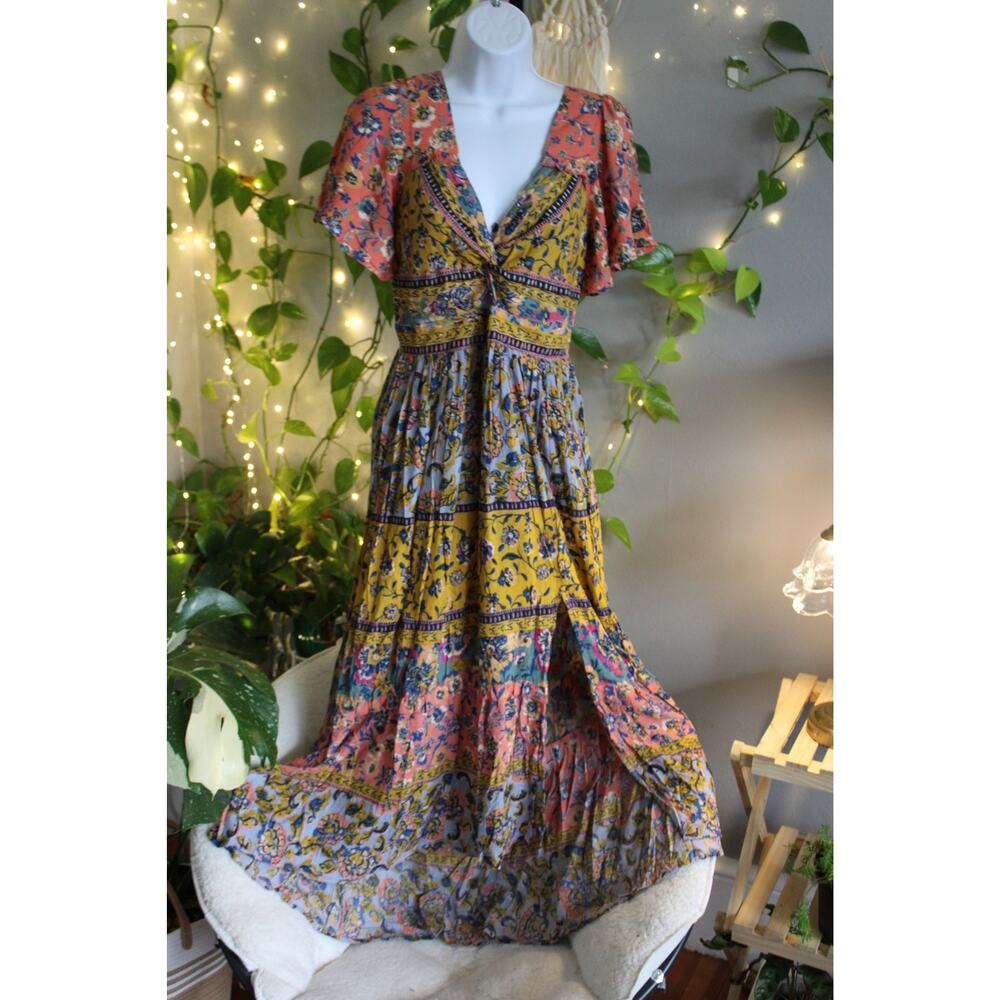 Angie Boho Floral Maxi Dress NWT | | Size S/M - Picture 2 of 7